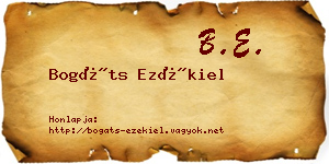 Bogáts Ezékiel névjegykártya